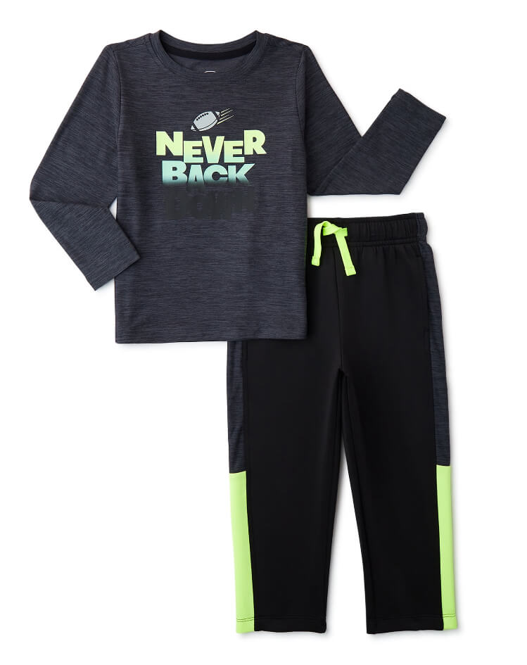 Athletic Works Baby and Toddler Boy Graphic Tee and Jogger Pants Set, 2-Piece, Sizes 12M-5T by Athletic Works