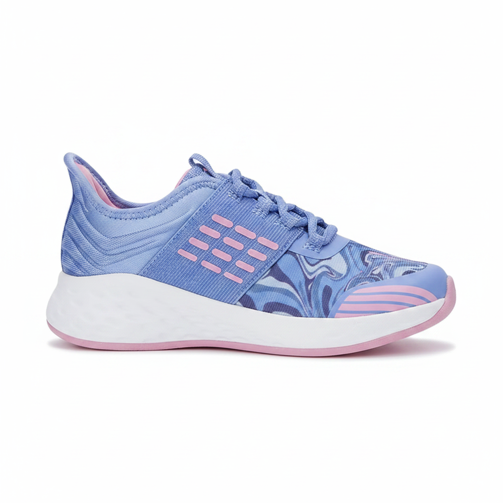Athletic Works Periwinkle Girls Mesh Running Sneakers With Memory Foam Insole by Athletic Works
