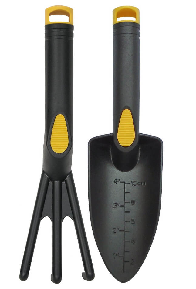 Expert Gardener Plastic Trowel & Cultivator, Size 11.2 in, Yellow & Black by Walmart