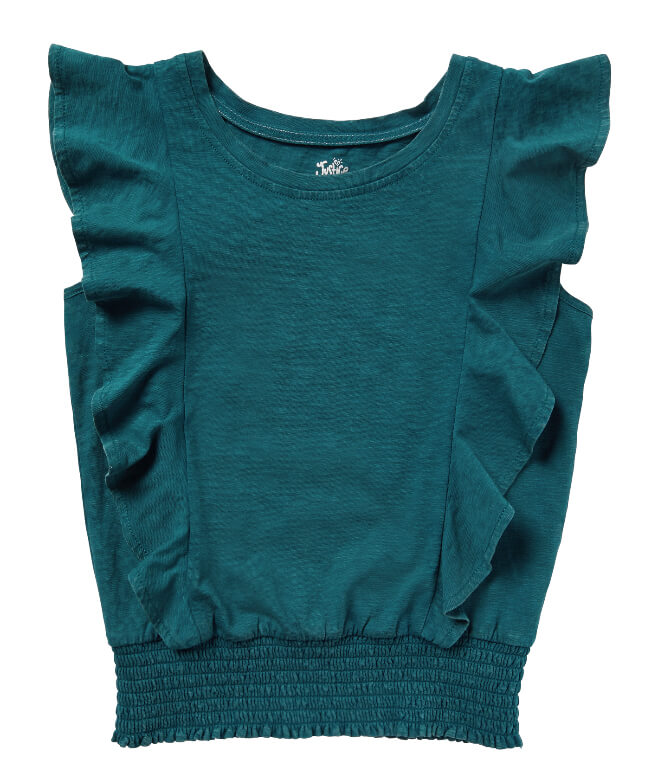 Justice Girls Short Ruffle Sleeve Top by Walmart