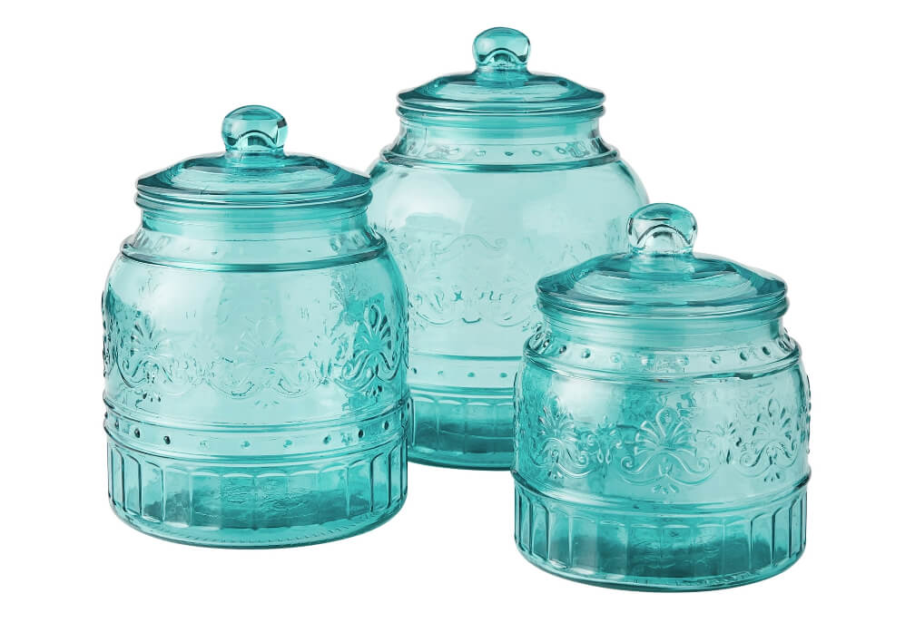 The Pioneer Woman Cassie Glass Canister 3 Pc Set by Walmart
