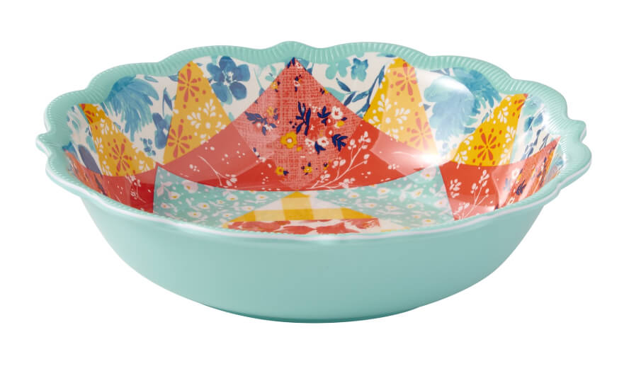 The Pioneer Woman Patchwork Medley Melamine Dinnerware Set – 12-Piece, BPA-Free, Dishwasher Safe by The Pioneer Woman