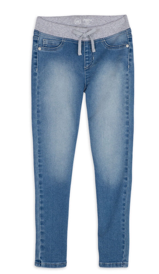 Girls’ Super Soft Cotton-Blend Jeggings – Comfy Legging Feel with Classic Denim Style by Wonder Nation