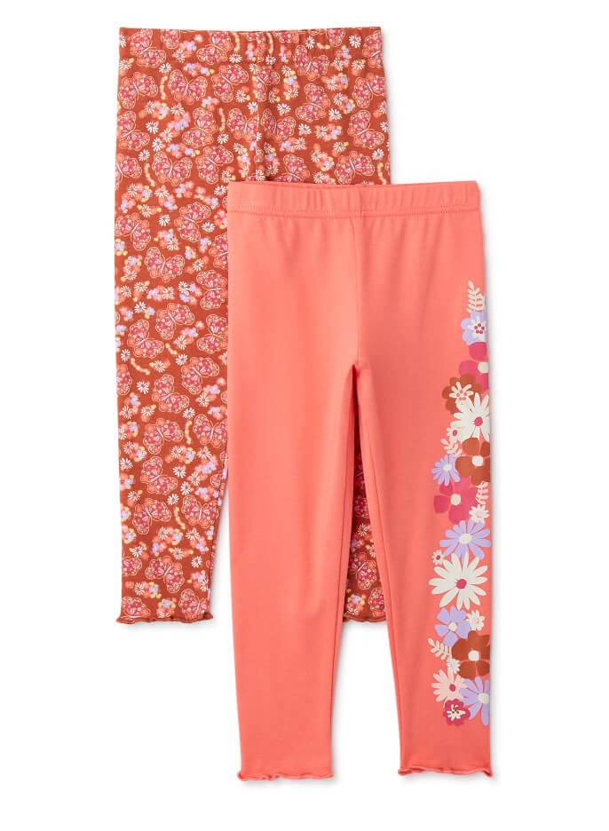 365 Kids from Garanimals Girls Leggings, 2-Pack by Walmart