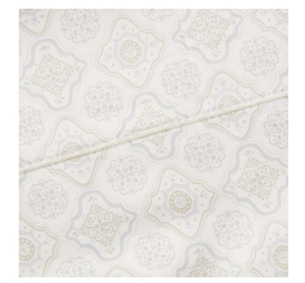 400 Thread Count Hygro Cotton Performance Pillowcases - Standard/Queen - Set Of 1 Pair Medallion Ivory by Nikki