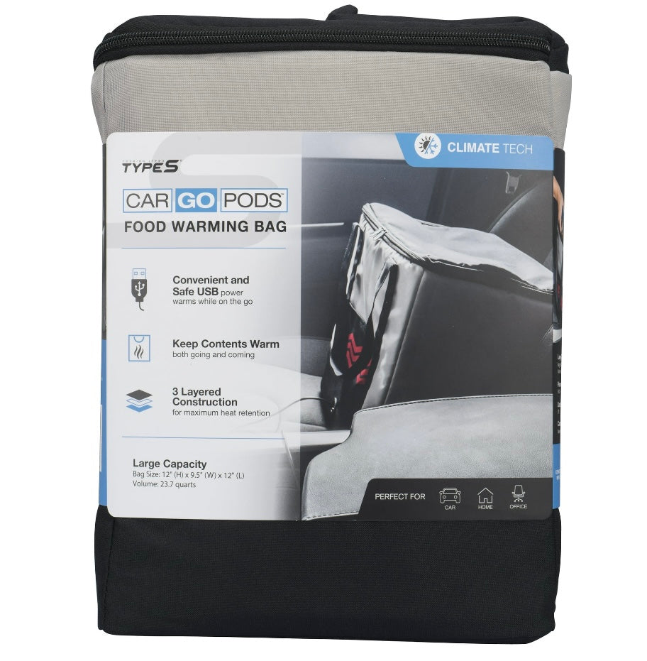 TYPES CARGOPODS™ 5V Food Warmer Premium Insulated Food Delivery, and Catering Supply Warmer Bag by Walmart