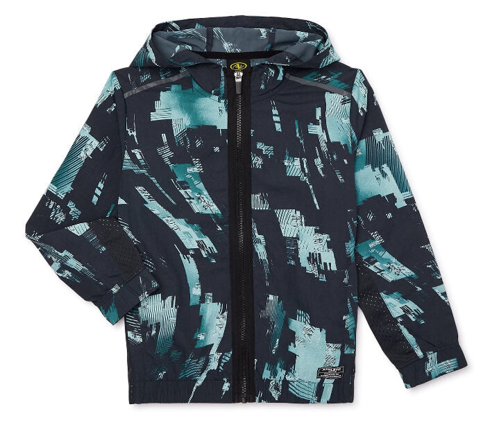Athletic Works Boys Wear Now Woven Zip Up Hooded Jacket, Sizes 4-18 by Walmart
