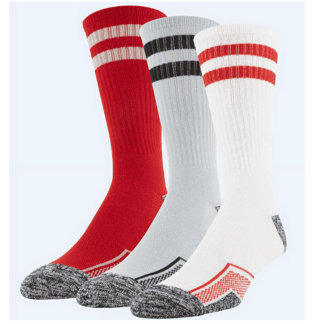 Athletic Works Men's Strategic Cushion Crew Sock, 3 Pack by Walmart