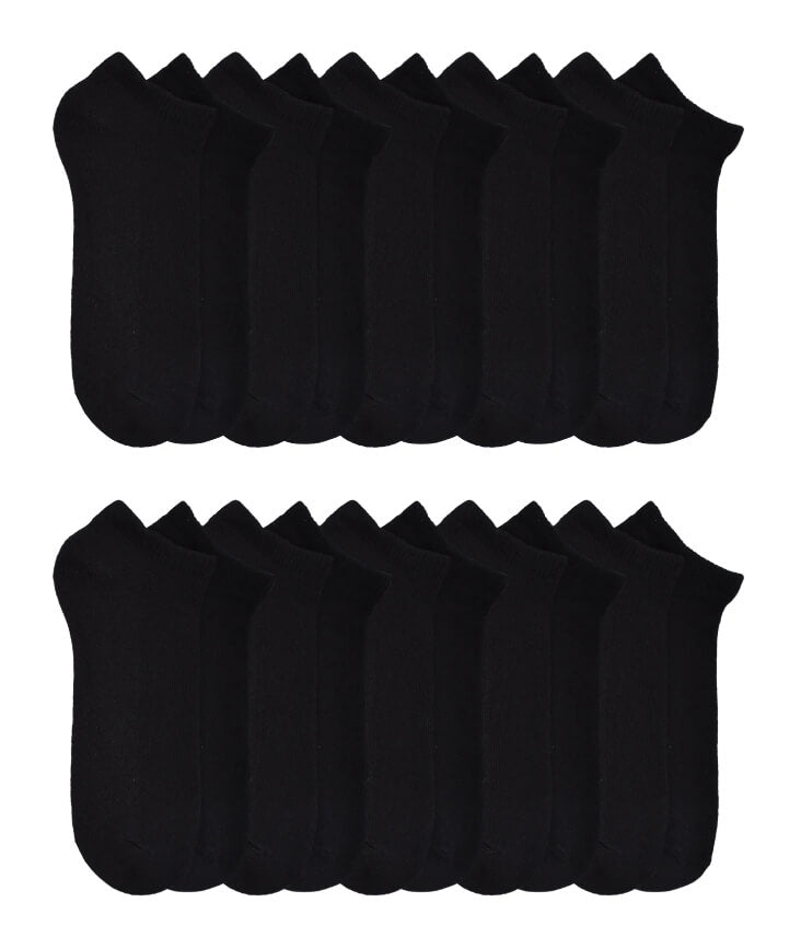 Athletic Works Boys’ No Show Socks 10-Pack – Cushioned Comfort, Arch Support & Moisture-Wicking Fabric by Athletic Works