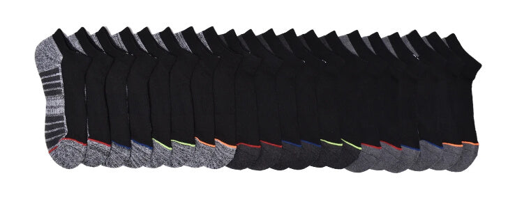 Athletic Works Boys’ No Show Socks 10-Pack – Cushioned Comfort, Arch Support & Moisture-Wicking Fabric by Athletic Works