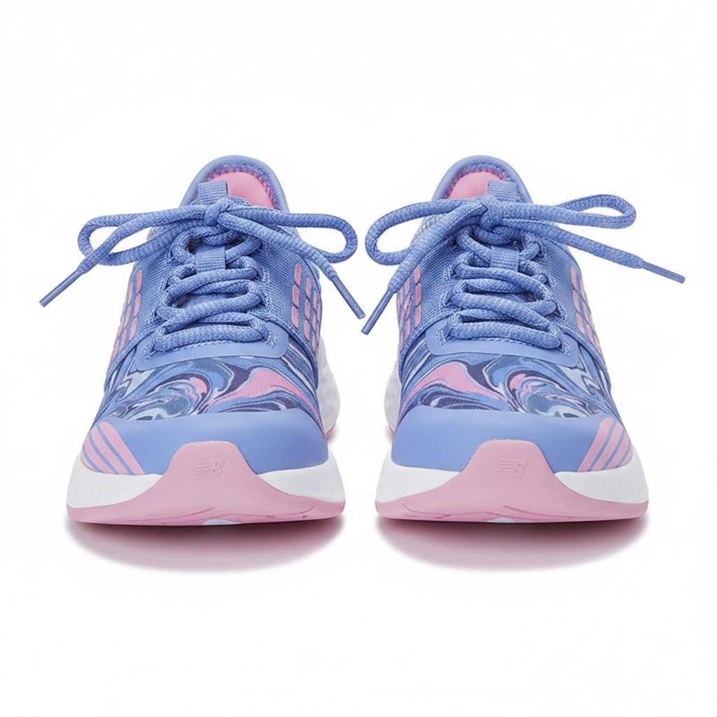 Athletic Works Periwinkle Girls Mesh Running Sneakers With Memory Foam Insole by Athletic Works