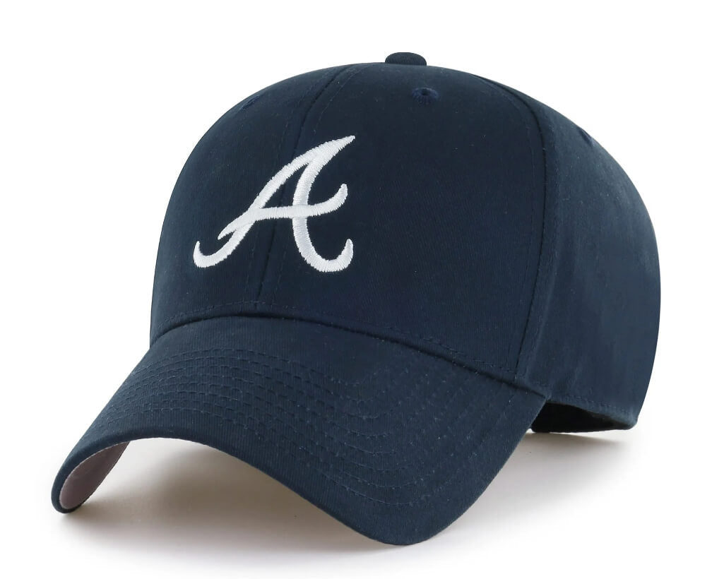 Atlanta Braves Navy Blue Structured Cotton Hat – Unisex, 47 Brand, Official MLB Cap by 47 Brand