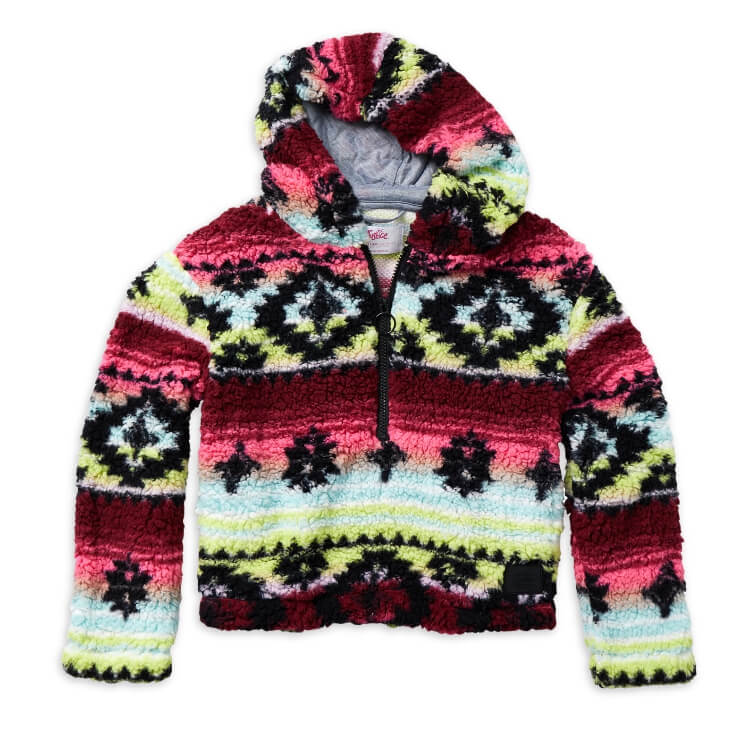 JUSTICE Girls Long Sleeve Sherpa Jacket, Sizes XS(5/6)-XL(16/18) by Walmart