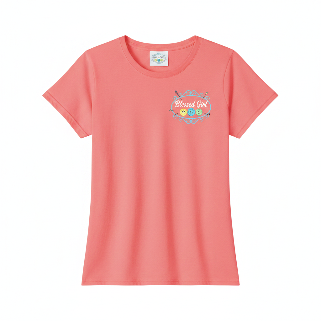Blessed Girl Womens Faith Tee Hanging On By A Thread Hem Of His Garment by Blessed Girl