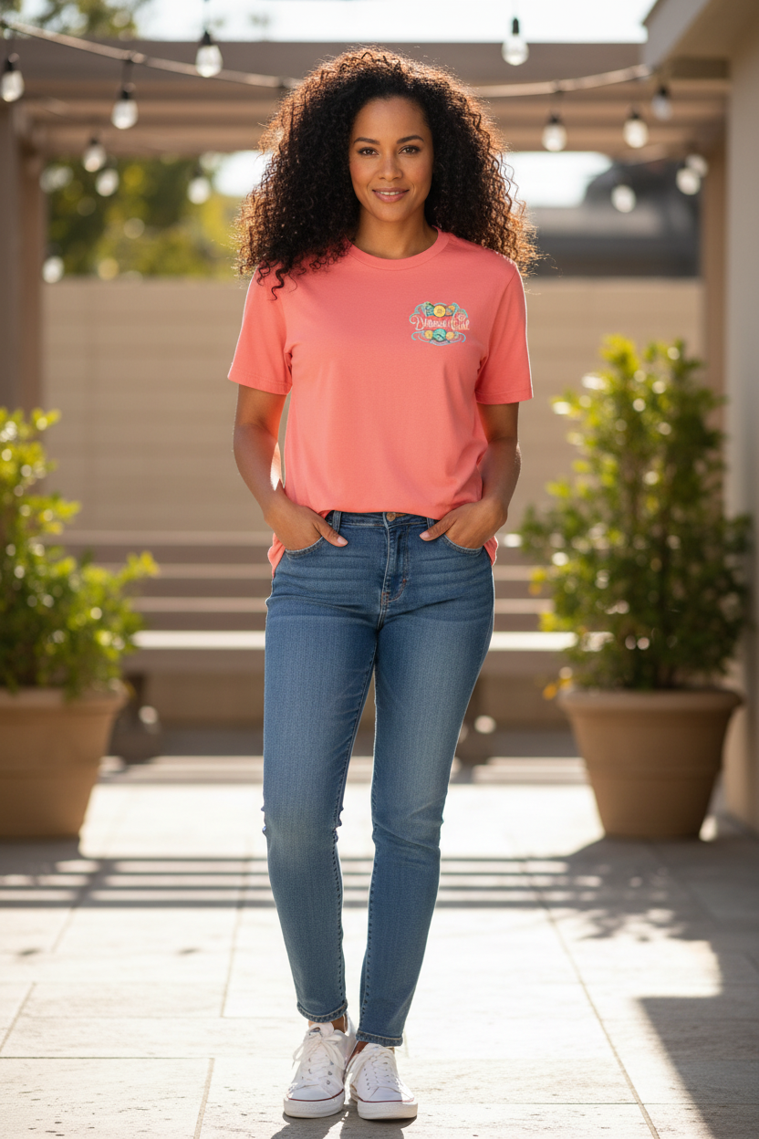 Blessed Girl Womens Faith Tee Hanging On By A Thread Hem Of His Garment by Blessed Girl
