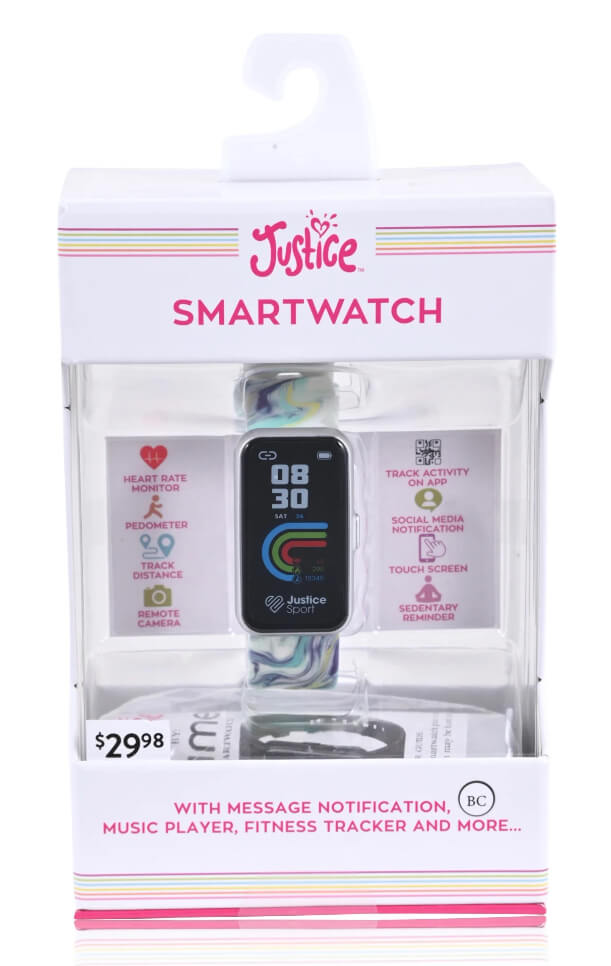 Justice Unisex Tween Smart Watch with Silicone Strap by Justice