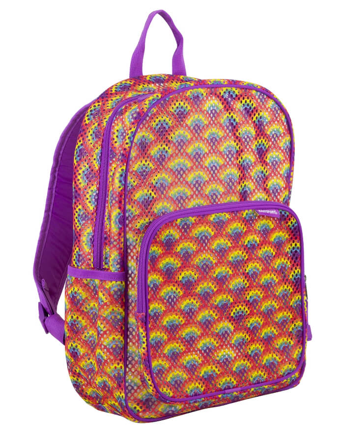 Eastsport Unisex Spirit Mesh Backpack, Multi-Color Rainbow Print by Eastsport