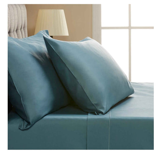 Egyptian Cotton 1000 Thread Count Bedding Pillowcases Collection, Teal Silk, 2-Piece Set by Walmart