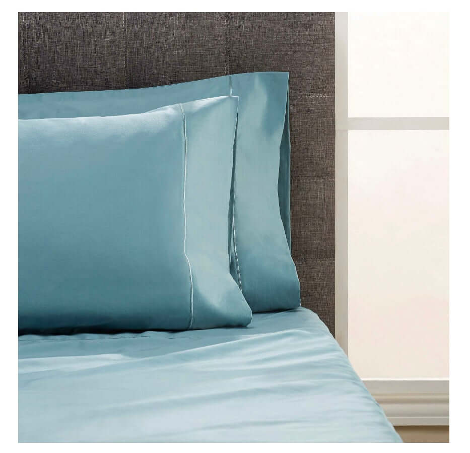 Egyptian Cotton 1000 Thread Count Bedding Pillowcases Collection, Teal Silk, 2-Piece Set by Walmart