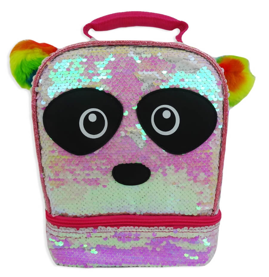 Fast Forward LLC 2-Way Sequin Panda Dual Compartment Lunch Bag by Walmart