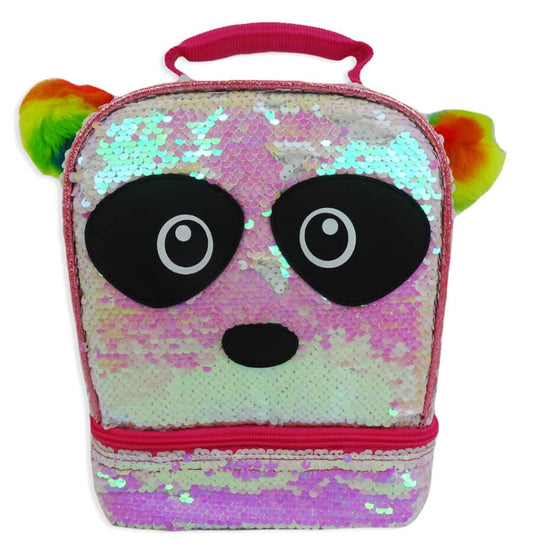 Fast Forward LLC 2-Way Sequin Panda Dual Compartment Lunch Bag by Walmart