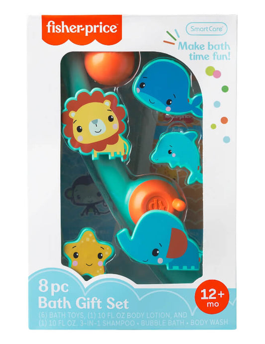 Fisher-Price 8-Piece Fishing Baby Bath Toy & Body Care Set – Gentle Skincare & Playtime Fun for Toddlers by Fisher Price