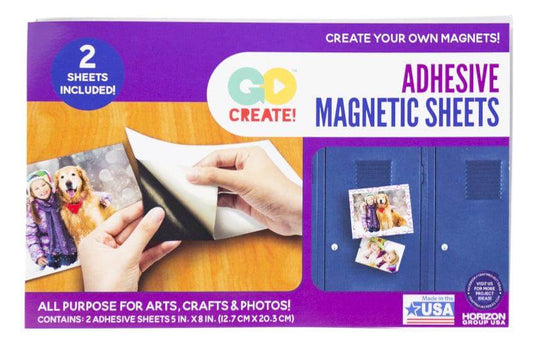 Go Create Peel & Stick Adhesive Magnetic Sheets, 2 ct. -5 in. x 8 in. Sheets by Walmart