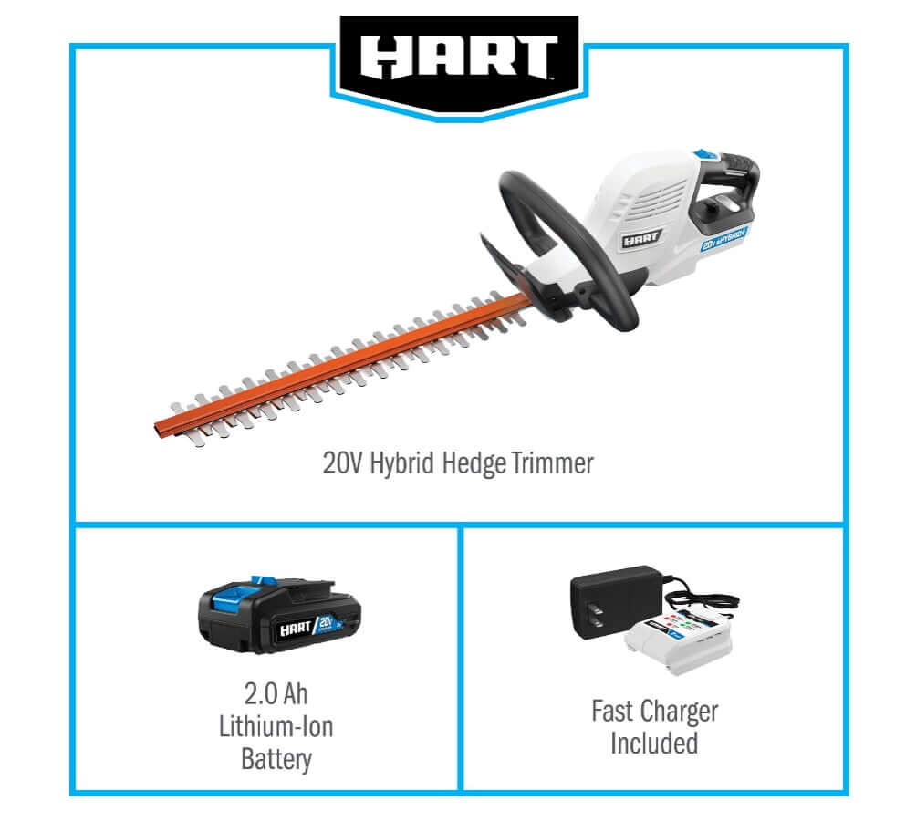 HART 20-Volt Cordless Hybrid 18-inch Hedge Trimmer by Nikki