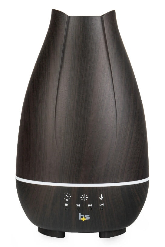HealthSmart Essential Oil Diffuser, Cool Mist Humidifier and Aromatherapy Diffuser, Brown by HealthSmart