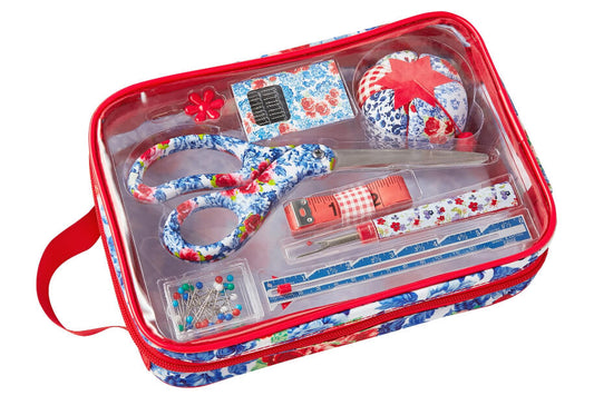The Pioneer Woman Sewing Kit – Portable 12-Piece Set with Floral Carrying Case by Walmart