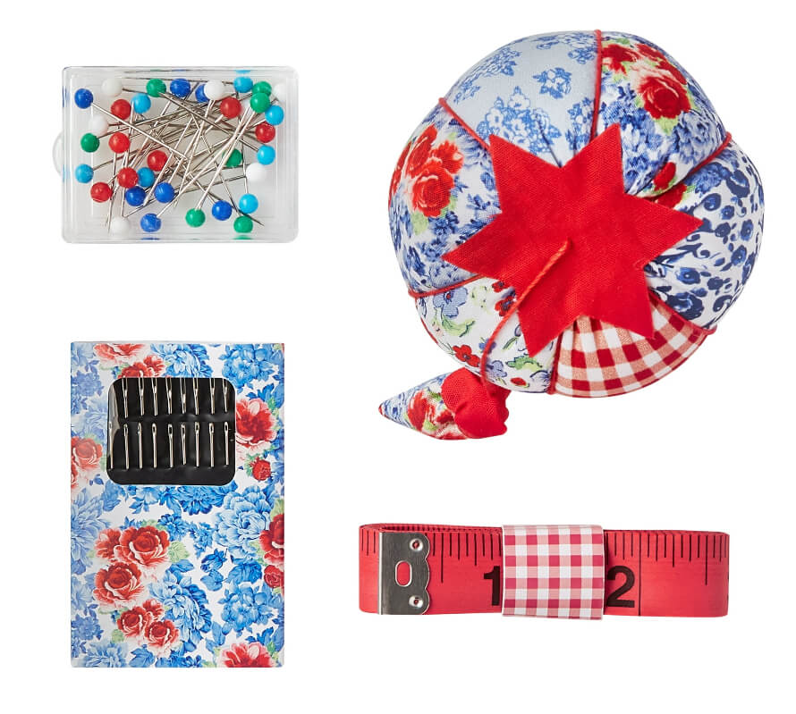 The Pioneer Woman Sewing Kit – Portable 12-Piece Set with Floral Carrying Case by Walmart