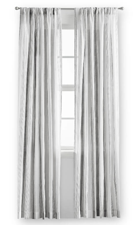 Mainstays 100% Cotton Sheer Rod Pocket Curtain Panel – Lightweight, Eco-Friendly Window Treatment- Gray by Mainstays