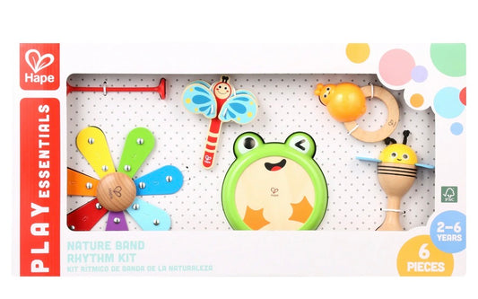 Hape Nature Band Rhythm Set, 5 Piece, for Toddlers Ages 10 Months
