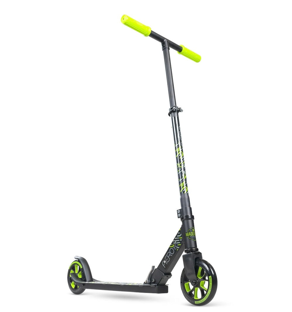 Madd Gear Aero 150 Kick Folding Scooter Large 6" Wheels Adjustable Height Lightweight Kids & Teens 5 Years Plus