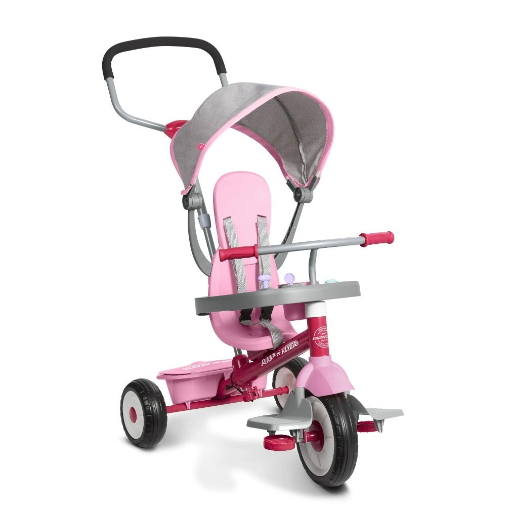 Radio Flyer 4-in-1 Activity Stroll 'N Trike with Interactive Tray, Kids 1 to 5 Years