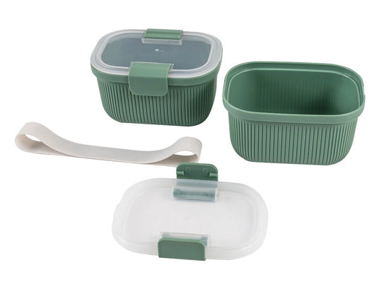 Mainstays Plastic Food Storage Bento Snack Container, Rectangle, 19oz Capacity