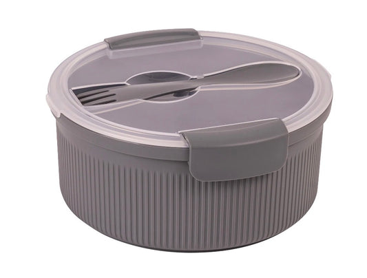 Mainstays Food Storage Container, Round, Grey, 47oz Capacity