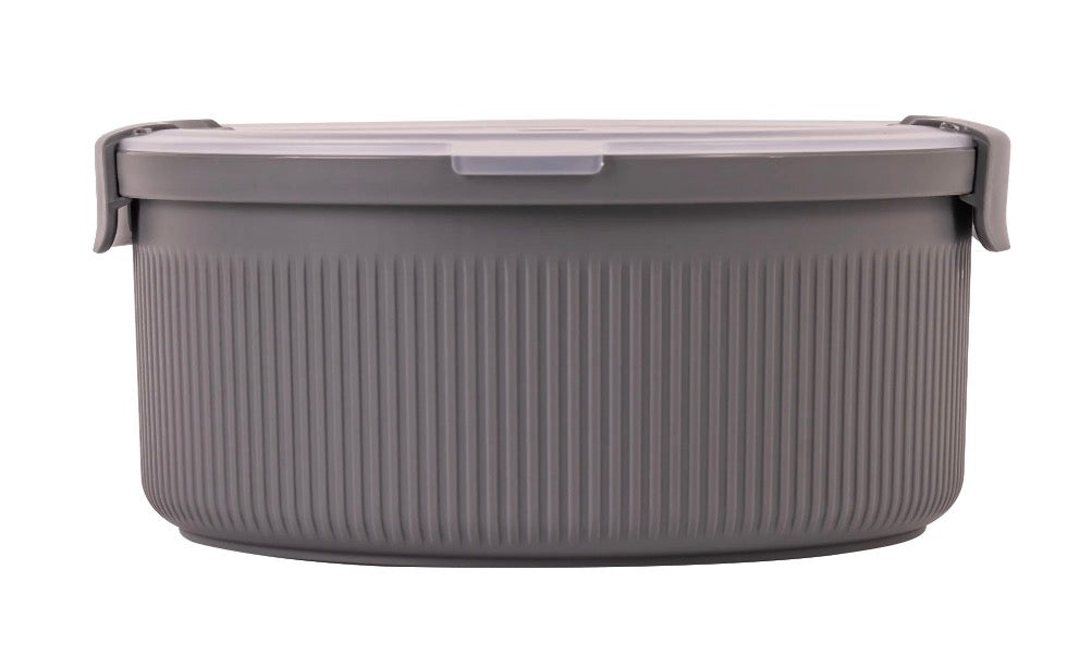Mainstays Food Storage Container, Round, Grey, 47oz Capacity