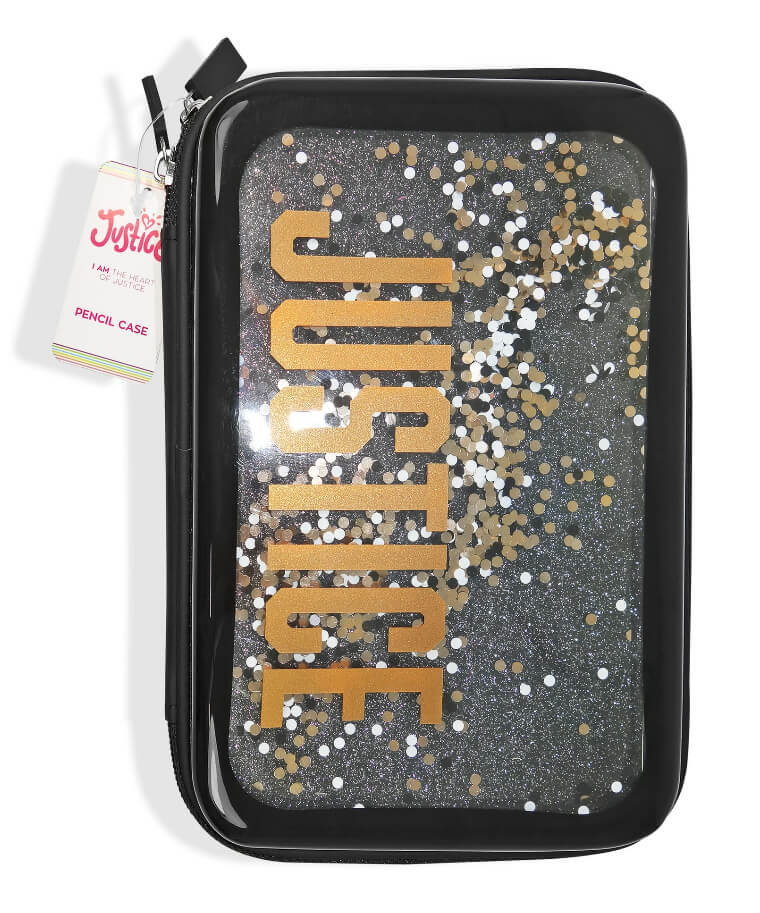 Justice Collection X Pencil Case with Glitter and Confetti Accents by Walmart