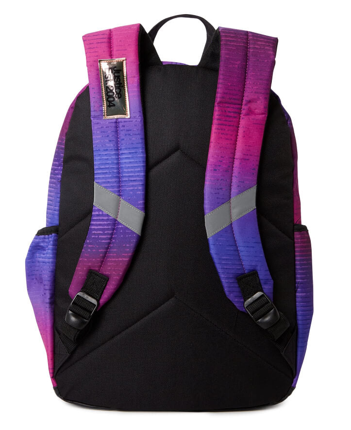 Justice Girls 17" Laptop Backpack Metallic Purple Ombre by Walmart