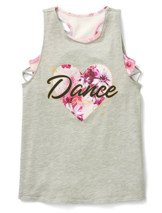 Justice Girls Fashion Dance Tank with Built in Sports Bra, Sizes S-XL by Walmart