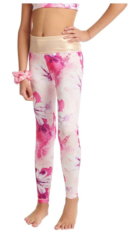 Justice Girls Full-Length Dance Leggings – Super-Stretch Comfort with Foil Waistband by Justice