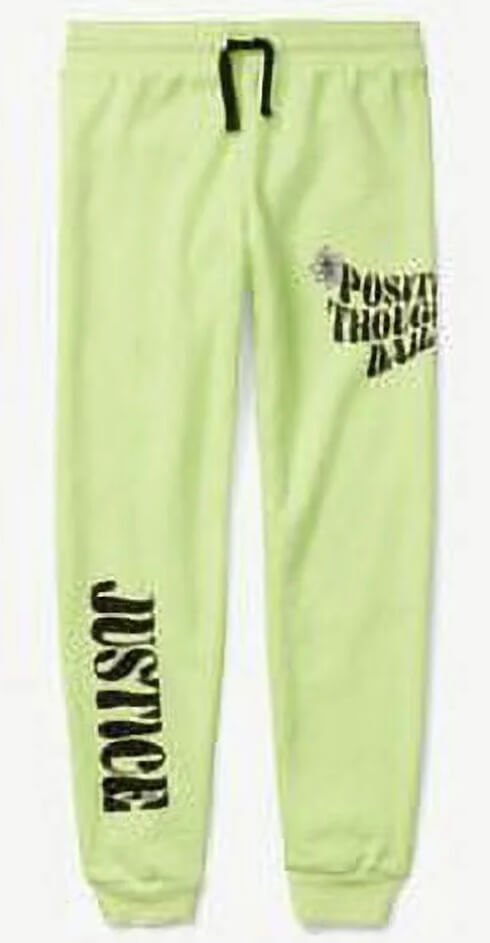 Justice Girls' Graphic Fleece Joggers – Soft, Stylish, and Statement-Making Loungewear by Justice