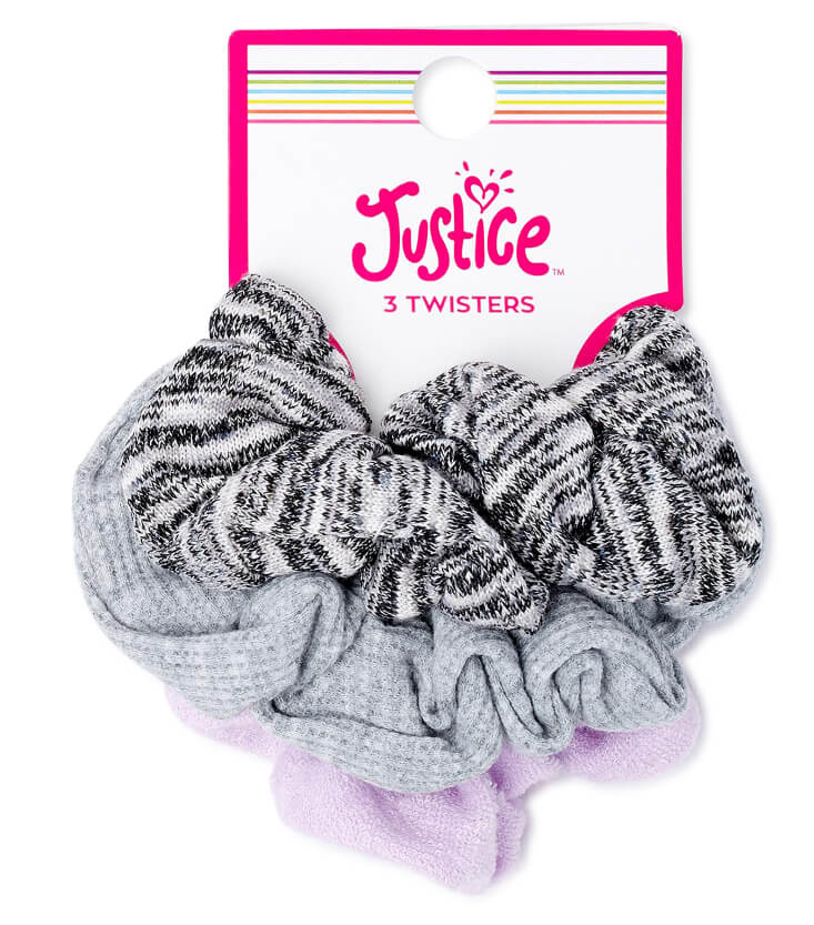 Justice Girls Multi Twister Hair Scrunchie Set, 3-Pack by Walmart