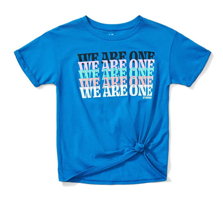 Justice Girls Short Sleeve T-Shirt, We Are One by Walmart