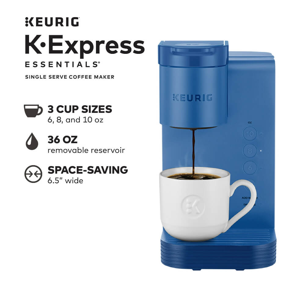 Keurig K-Express Essentials Single Serve Coffee Maker – One-Touch Brewing, Compact Design, Compatible with K-Cup Pods by Walmart