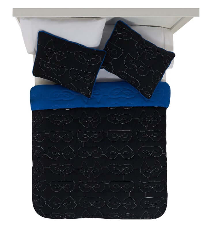 Kids Mask Print Reversible Quilt Set - Twin by Walmart