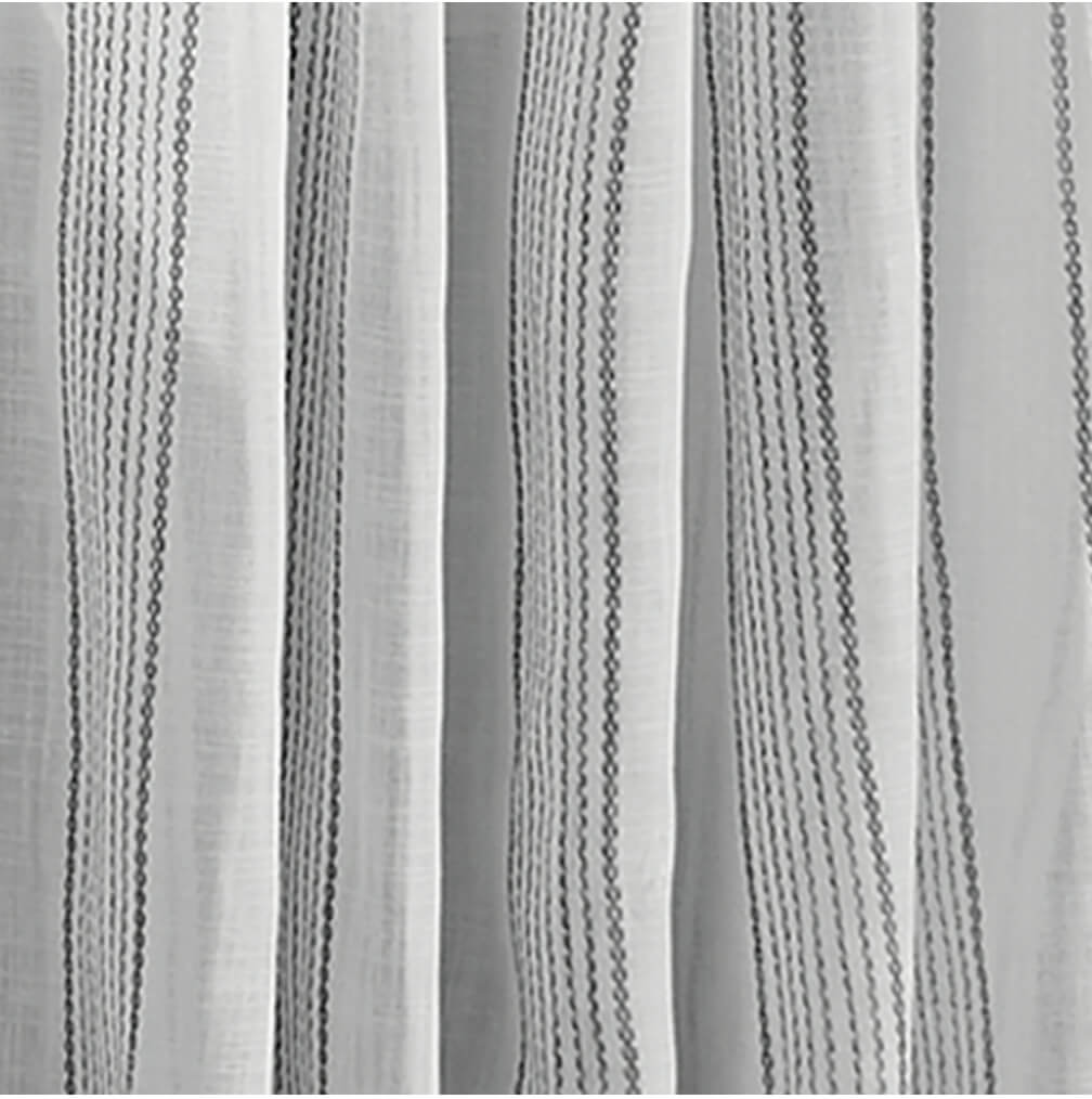 Mainstays 100% Cotton Sheer Rod Pocket Curtain Panel – Lightweight, Eco-Friendly Window Treatment- Gray by Mainstays