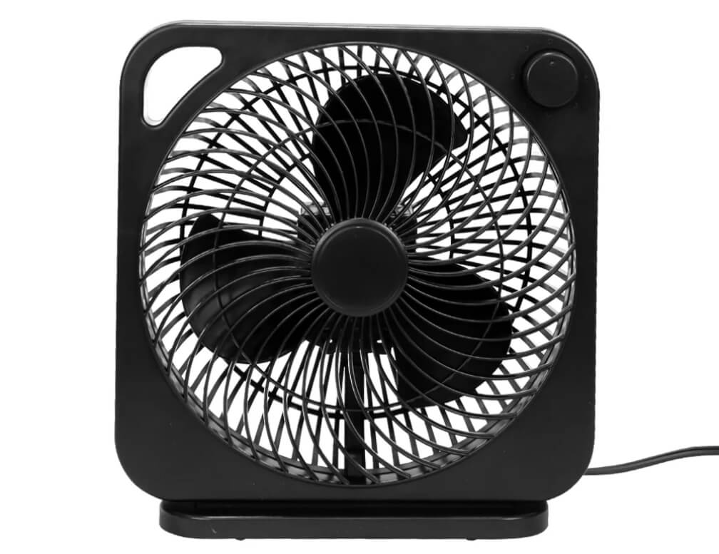 Mainstays New Style 9 inch Box Indoor Comfort Personal AC Electric Fan, 3 Speeds by Mainstays