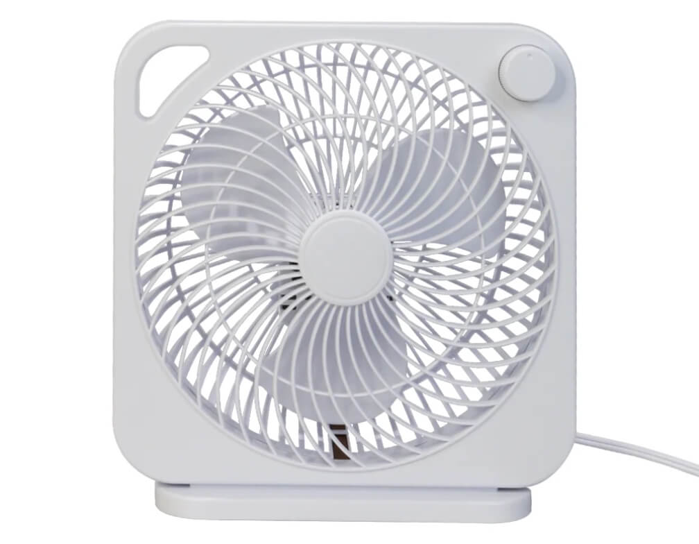 Mainstays New Style 9 inch Box Indoor Comfort Personal AC Electric Fan, 3 Speeds by Mainstays